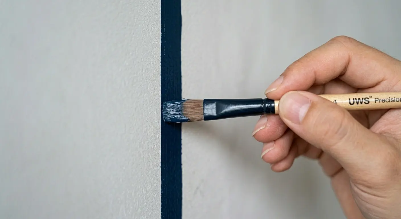 Expert painter ensuring sharp corner precision and flawless edge painting in Singapore